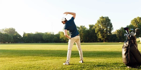 Chiropractic Nelson Tasman Golfer Stretching